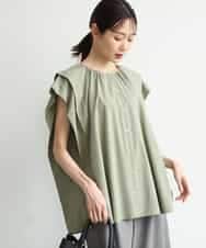 FKBJD32160 MK MICHEL KLEIN(MK ミッシェルクラン) [洗える]ボックスシルエットブラウス カーキ