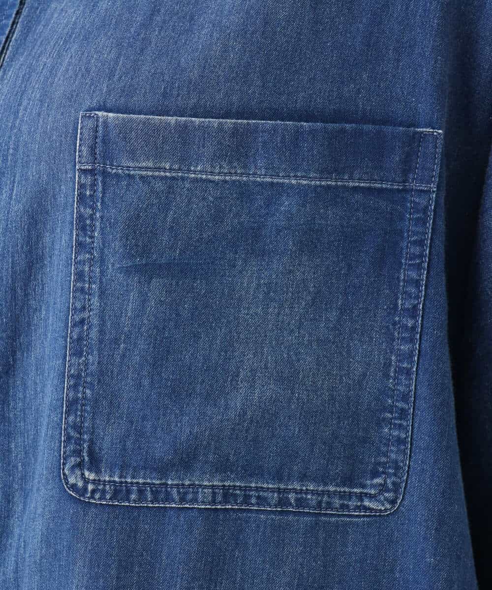 FKBJD38150 MK MICHEL KLEIN(MK ミッシェルクラン) [洗える]2.5ozデニムシャツブラウス ブルー