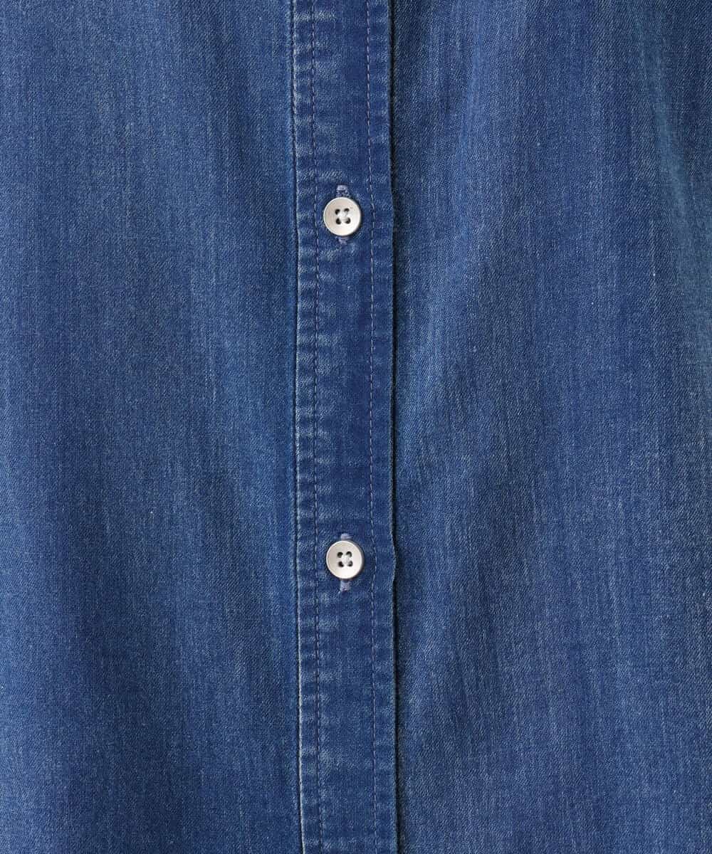 FKBJD38150 MK MICHEL KLEIN(MK ミッシェルクラン) [洗える]2.5ozデニムシャツブラウス ブルー