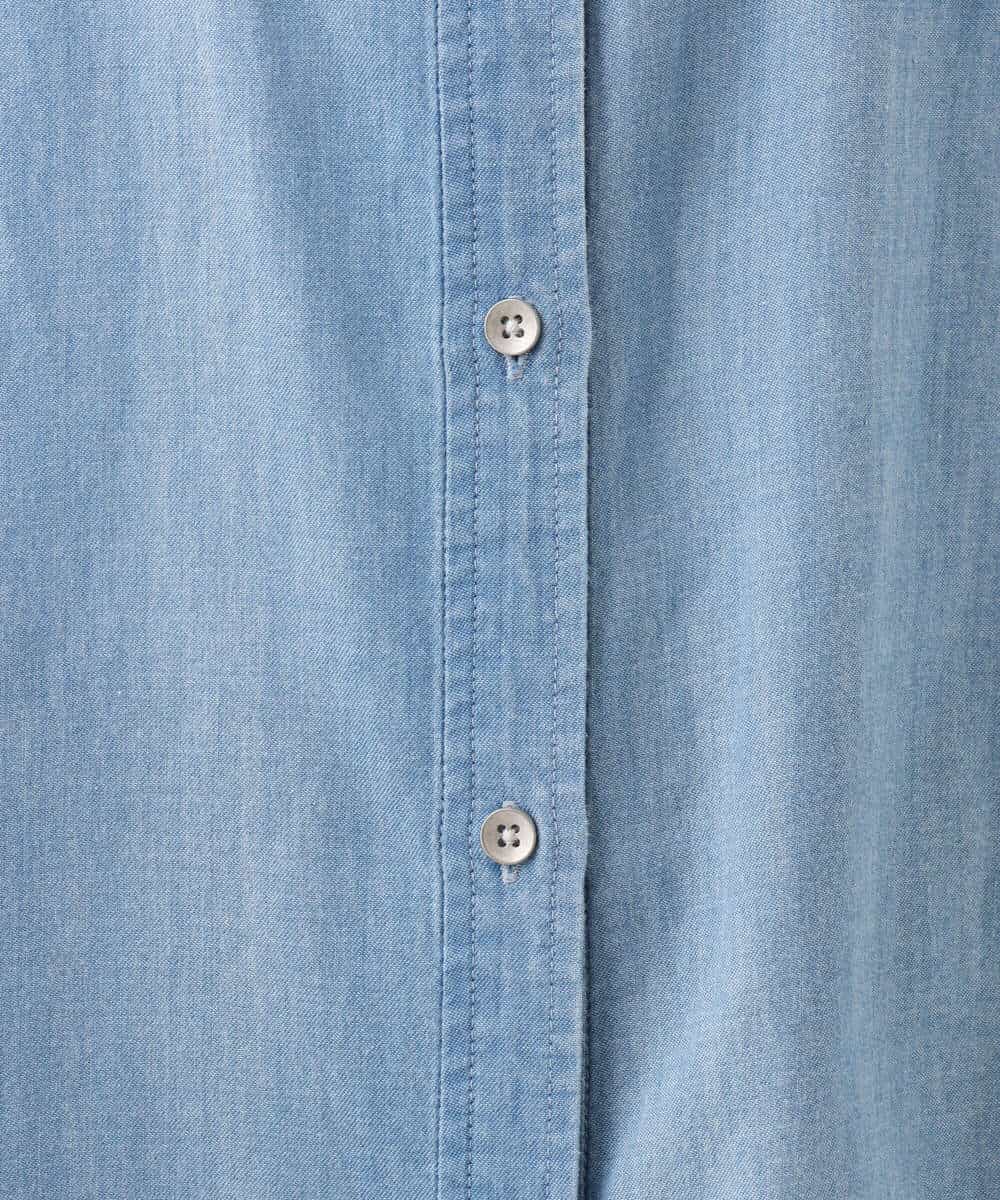 FKBJD38150 MK MICHEL KLEIN(MK ミッシェルクラン) [洗える]2.5ozデニムシャツブラウス ブルー