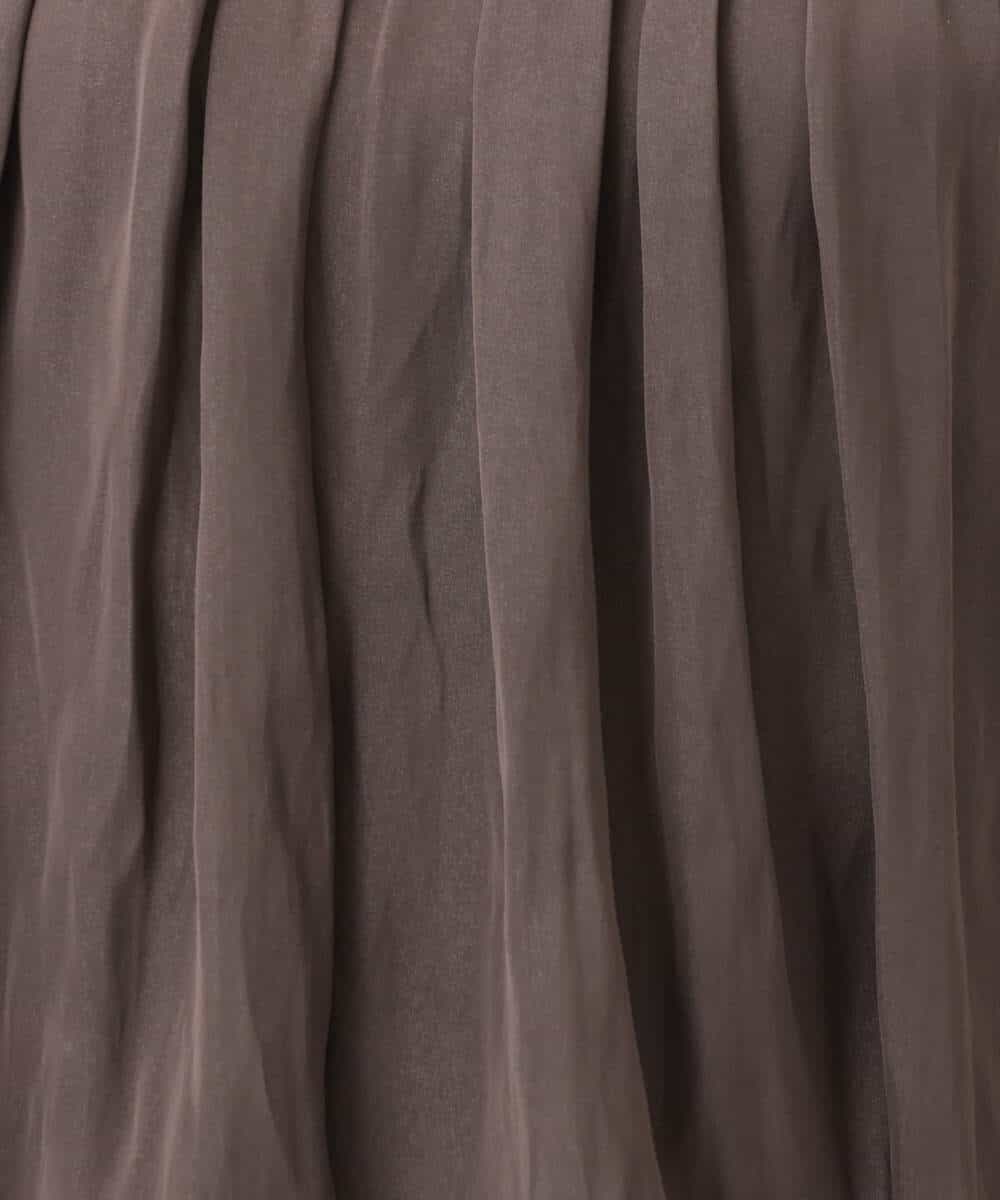 FKBJD41140 MK MICHEL KLEIN(MK ミッシェルクラン) [洗える]起毛サテンバルーンヘムデザインブラウス ダークグレー