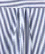FKBJE27140 MK MICHEL KLEIN(MK ミッシェルクラン) [防シワ/洗える]コットン混ベーシックシャツ（ストライプ） ブルー