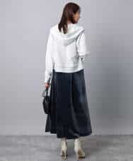 FKCAD32140 MK MICHEL KLEIN(MK ミッシェルクラン) ラメ裏毛スウェットダブルジップパーカー/洗える ベージュ