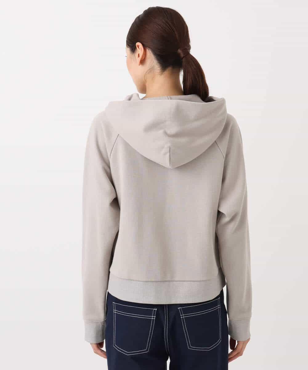 FKCAD32140 MK MICHEL KLEIN(MK ミッシェルクラン) ラメ裏毛スウェットダブルジップパーカー/洗える ベージュ