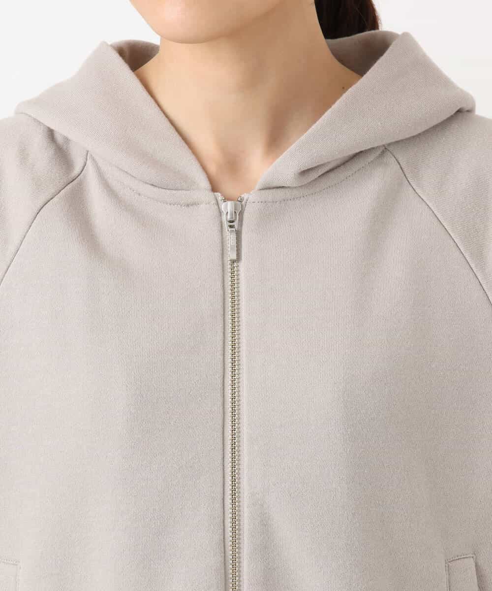 FKCAD32140 MK MICHEL KLEIN(MK ミッシェルクラン) ラメ裏毛スウェットダブルジップパーカー/洗える ベージュ