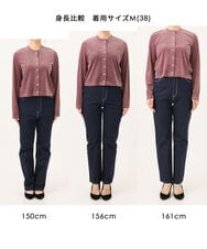 FKCJD24140 MK MICHEL KLEIN(MK ミッシェルクラン) [洗える]シアーベロア カーディガン モカベージュ