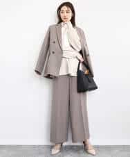 FKDAD45230 MK MICHEL KLEIN(MK ミッシェルクラン) ダブルブレストジャケット/洗える ブラック