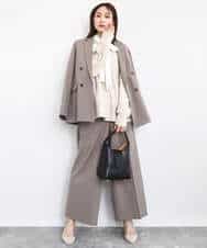 FKDAD45230 MK MICHEL KLEIN(MK ミッシェルクラン) ダブルブレストジャケット/洗える ブラック