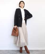 FKDAD45230 MK MICHEL KLEIN(MK ミッシェルクラン) ダブルブレストジャケット/洗える ブラック