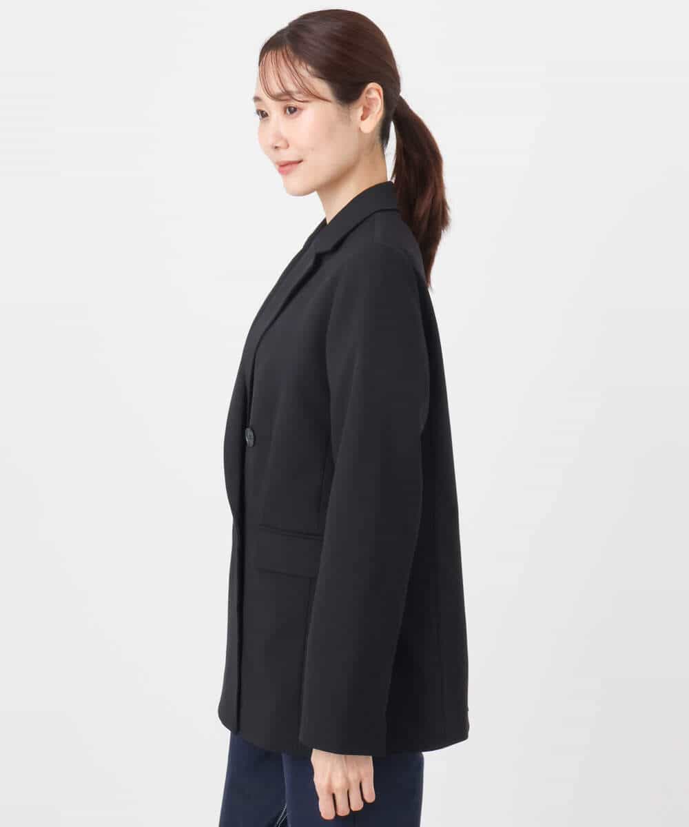 FKDAD45230 MK MICHEL KLEIN(MK ミッシェルクラン) ダブルブレストジャケット/洗える ブラック