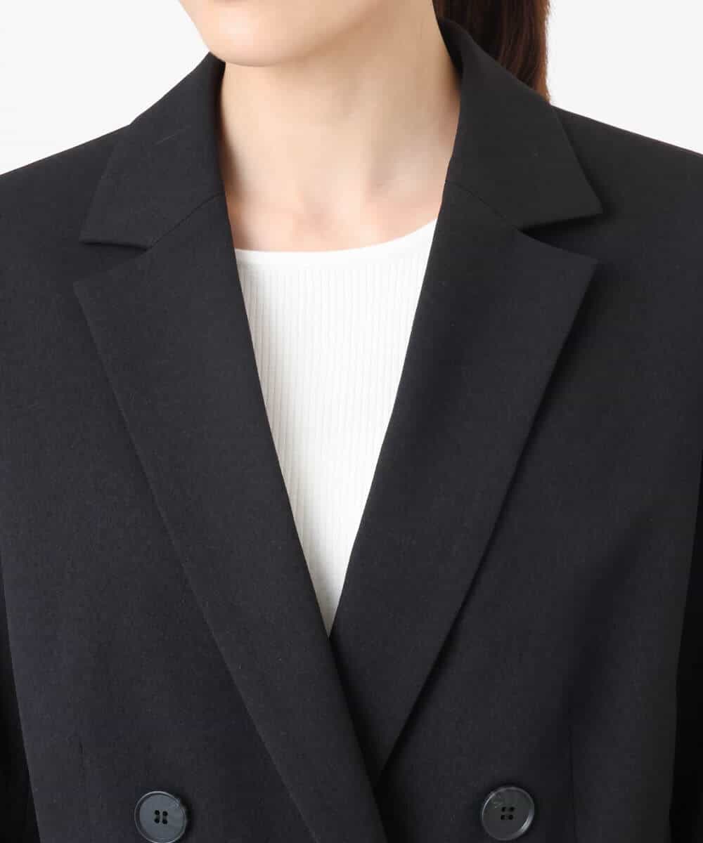 FKDAD45230 MK MICHEL KLEIN(MK ミッシェルクラン) ダブルブレストジャケット/洗える ブラック