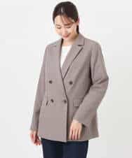 FKDAD45230 MK MICHEL KLEIN(MK ミッシェルクラン) ダブルブレストジャケット/洗える ブラック