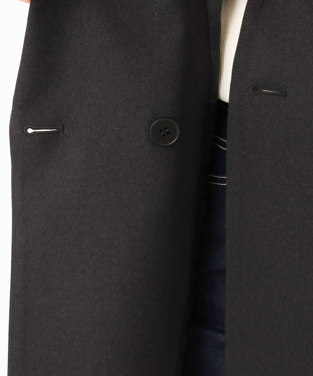 FKDAH55250 MK MICHEL KLEIN(MK ミッシェルクラン) [洗える/イージーケア/抗ピリング/ナチュラルストレッチ]ダブルブレストジャケット（無地） ブラック