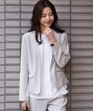 FKDDS10210 MK MICHEL KLEIN(MK ミッシェルクラン) カラーレスジャケット/制菌加工/洗える ライトベージュ