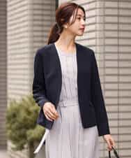 FKDDS10210 MK MICHEL KLEIN(MK ミッシェルクラン) カラーレスジャケット/制菌加工/洗える ライトベージュ