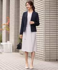 FKDDS10210 MK MICHEL KLEIN(MK ミッシェルクラン) カラーレスジャケット/制菌加工/洗える ライトベージュ
