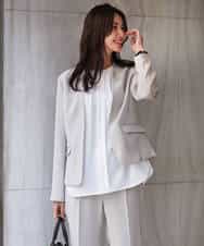FKDDS10210 MK MICHEL KLEIN(MK ミッシェルクラン) カラーレスジャケット/制菌加工/洗える ライトベージュ