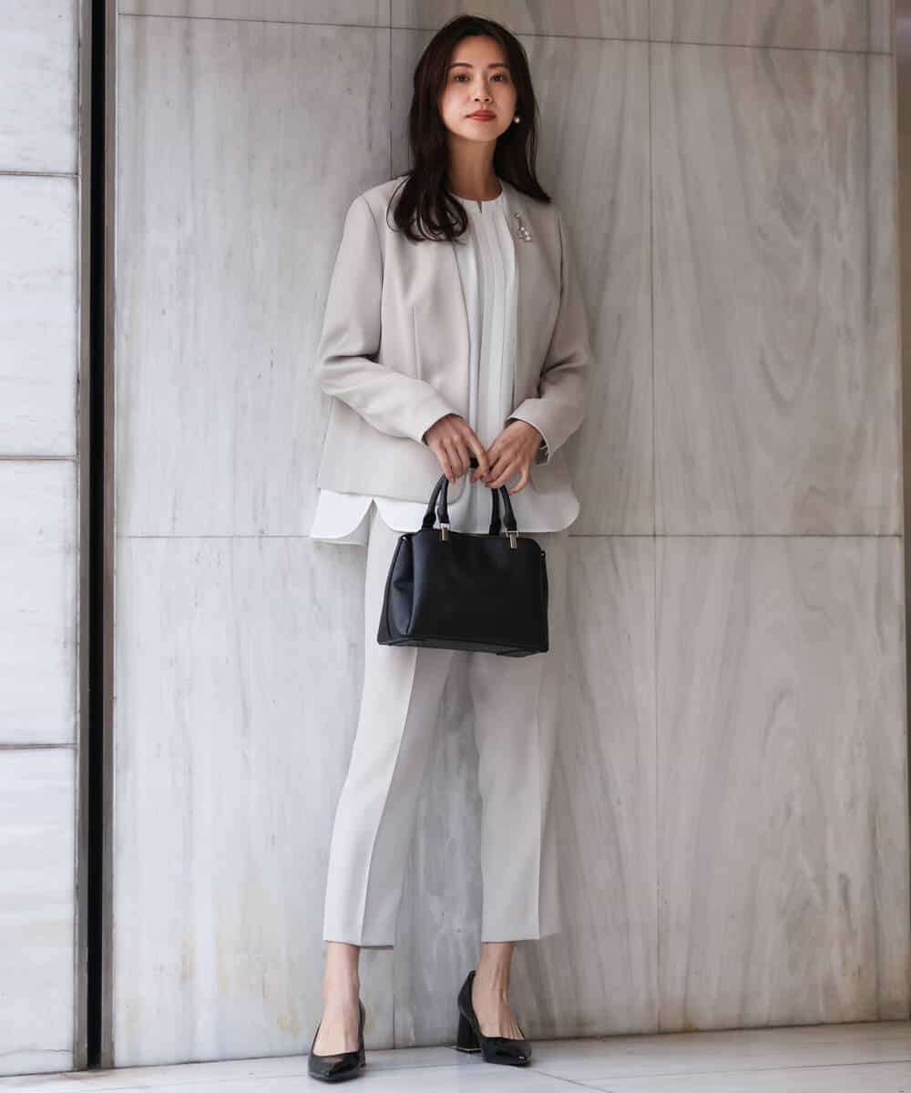 FKDDS10210 MK MICHEL KLEIN(MK ミッシェルクラン) カラーレスジャケット/制菌加工/洗える ライトベージュ