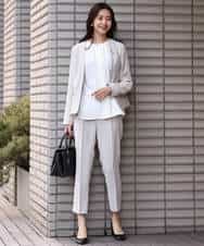 FKDDS10210 MK MICHEL KLEIN(MK ミッシェルクラン) カラーレスジャケット/制菌加工/洗える ライトベージュ