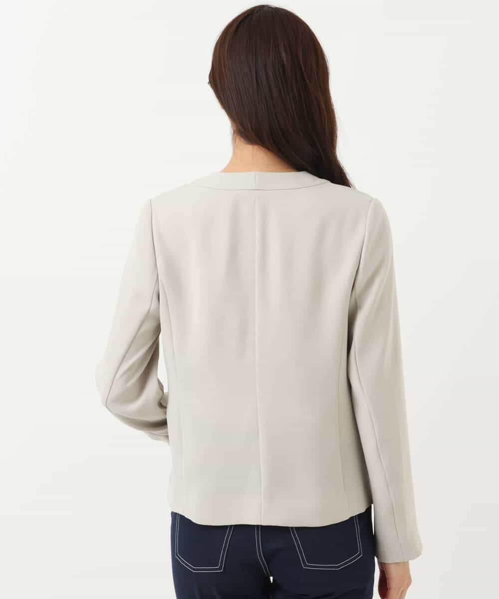 FKDDS10210 MK MICHEL KLEIN(MK ミッシェルクラン) カラーレスジャケット/制菌加工/洗える ライトベージュ