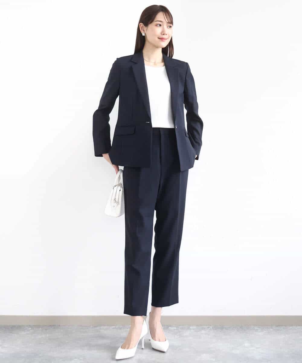 FKDFA29210 MK MICHEL KLEIN(MK ミッシェルクラン) テーラードジャケット/セットアップ対応/洗える ネイビー