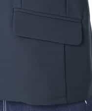 FKDFD10230 MK MICHEL KLEIN(MK ミッシェルクラン) ダブルクロス カラーレスジャケット/セットアップ対応/洗える ネイビー