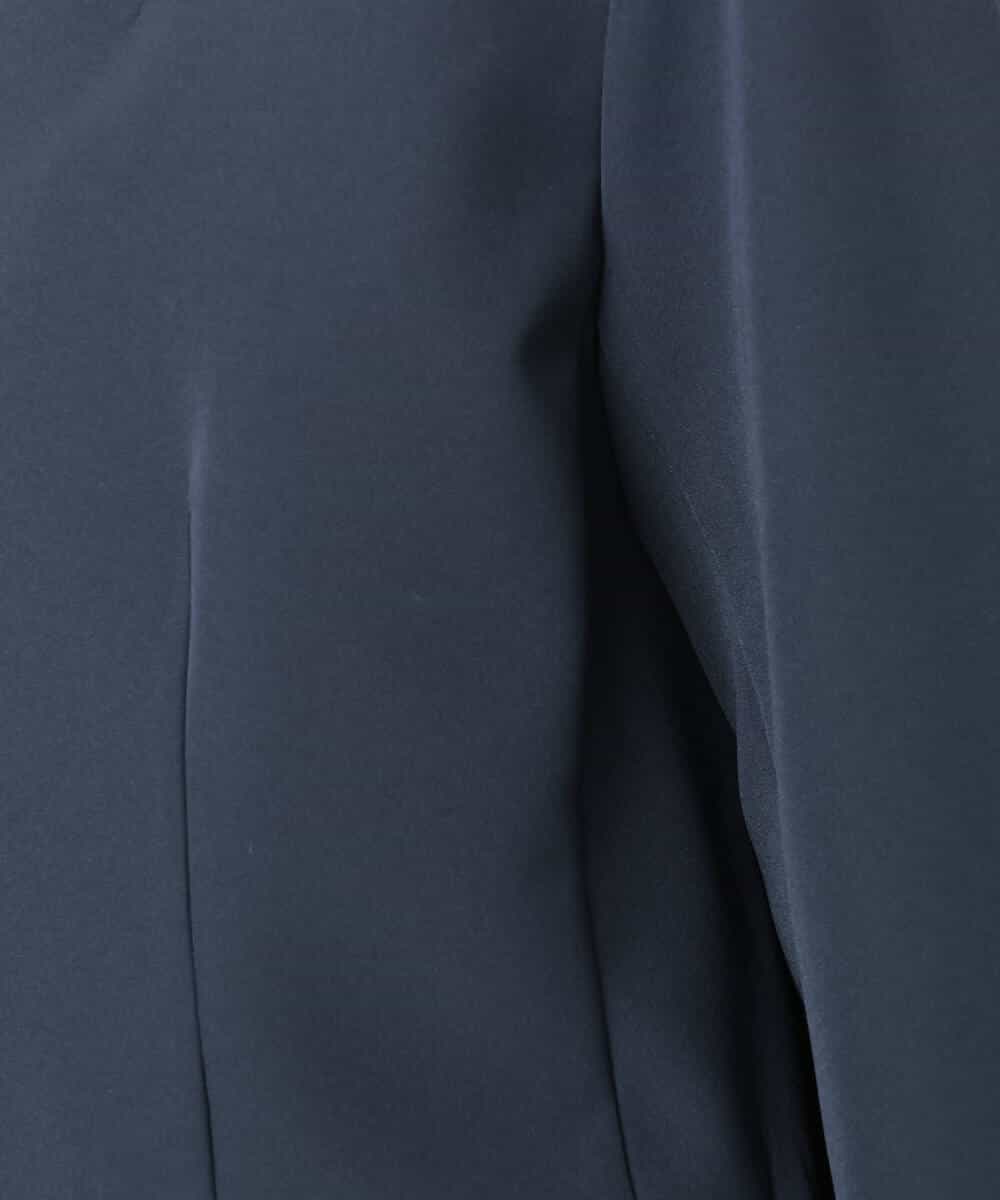 FKDFD10230 MK MICHEL KLEIN(MK ミッシェルクラン) ダブルクロス カラーレスジャケット/セットアップ対応/洗える ネイビー