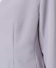 FKDFD10230 MK MICHEL KLEIN(MK ミッシェルクラン) ダブルクロス カラーレスジャケット/セットアップ対応/洗える ネイビー