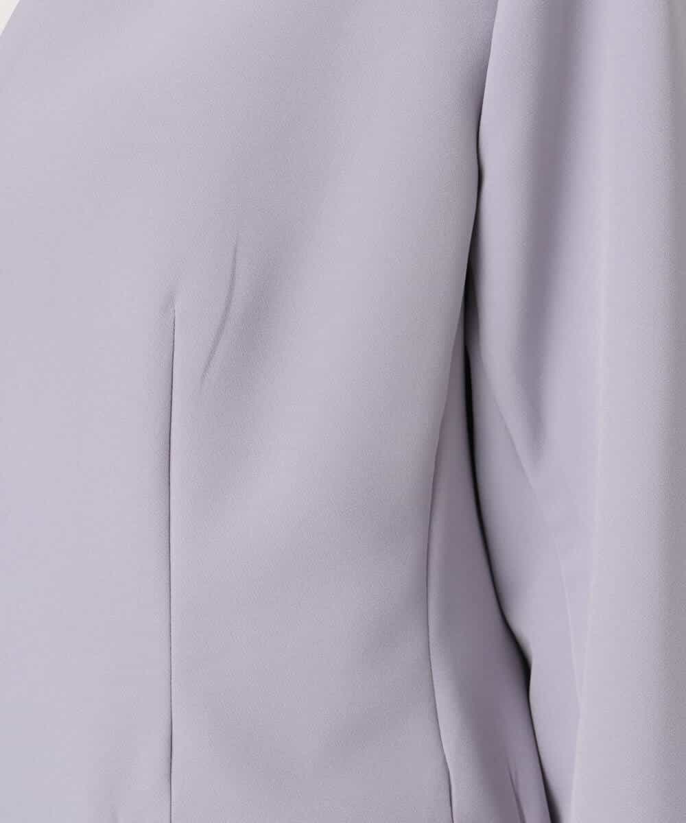 FKDFD10230 MK MICHEL KLEIN(MK ミッシェルクラン) ダブルクロス カラーレスジャケット/セットアップ対応/洗える ネイビー