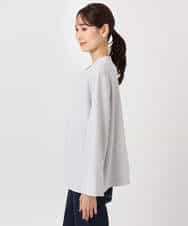 FKDFD11230 MK MICHEL KLEIN(MK ミッシェルクラン) ダブルクロス テントラインノーカラージャケット/セットアップ対応/防シワ/ストレッチ/洗える グレージュ