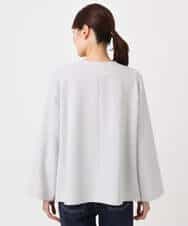 FKDFD11230 MK MICHEL KLEIN(MK ミッシェルクラン) ダブルクロス テントラインノーカラージャケット/セットアップ対応/防シワ/ストレッチ/洗える グレージュ