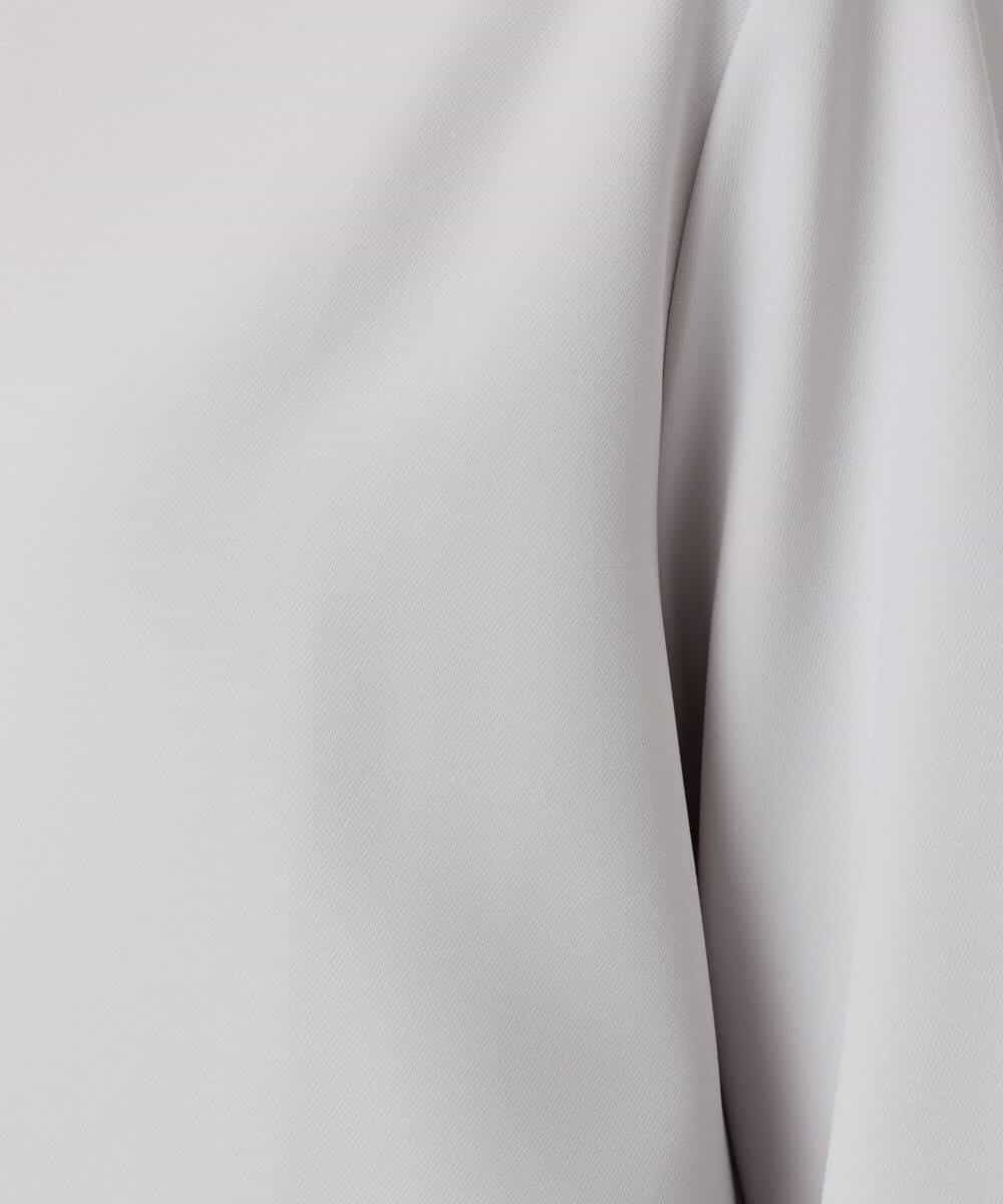 FKDFD11230 MK MICHEL KLEIN(MK ミッシェルクラン) ダブルクロス テントラインノーカラージャケット/セットアップ対応/防シワ/ストレッチ/洗える グレージュ