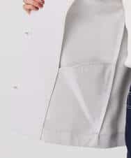 FKDFD11230 MK MICHEL KLEIN(MK ミッシェルクラン) ダブルクロス テントラインノーカラージャケット/セットアップ対応/防シワ/ストレッチ/洗える グレージュ