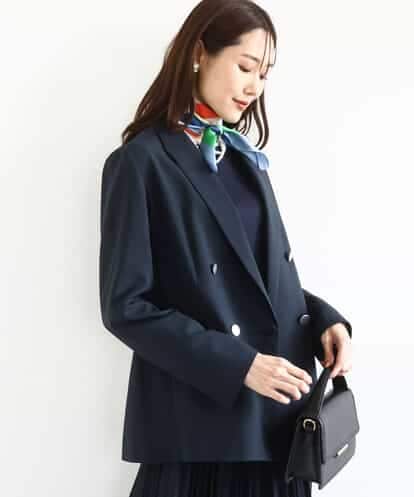 FKDFD15230 MK MICHEL KLEIN ダブルブレストジャケット/洗える