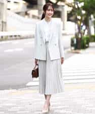 FKDFD15230 MK MICHEL KLEIN(MK ミッシェルクラン) ダブルブレストジャケット/洗える ネイビー