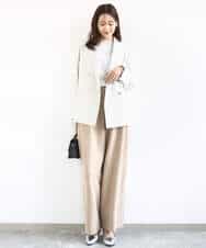 FKDFD15230 MK MICHEL KLEIN(MK ミッシェルクラン) ダブルブレストジャケット/洗える ネイビー