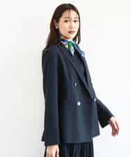 FKDFD15230 MK MICHEL KLEIN(MK ミッシェルクラン) ダブルブレストジャケット/洗える ネイビー