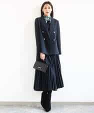 FKDFD15230 MK MICHEL KLEIN(MK ミッシェルクラン) ダブルブレストジャケット/洗える ネイビー