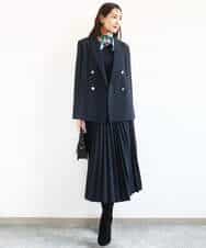 FKDFD15230 MK MICHEL KLEIN(MK ミッシェルクラン) ダブルブレストジャケット/洗える ネイビー