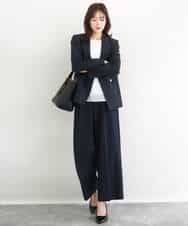 FKDFD15230 MK MICHEL KLEIN(MK ミッシェルクラン) ダブルブレストジャケット/洗える ネイビー