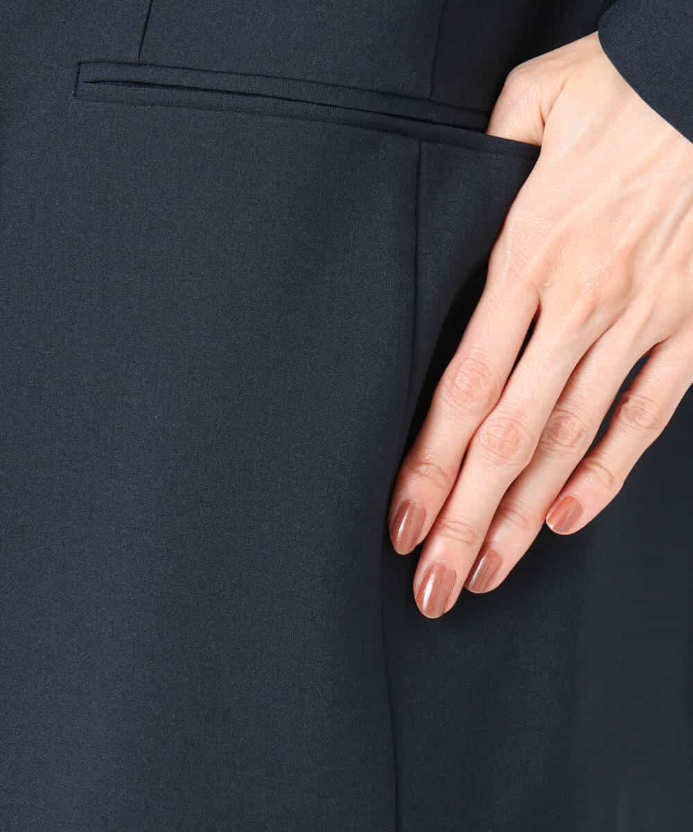 FKDFD15230 MK MICHEL KLEIN(MK ミッシェルクラン) ダブルブレストジャケット/洗える ネイビー