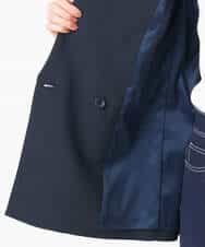 FKDFD15230 MK MICHEL KLEIN(MK ミッシェルクラン) ダブルブレストジャケット/洗える ネイビー