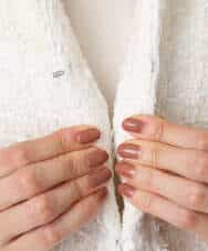 FKDFD65330 MK MICHEL KLEIN(MK ミッシェルクラン) ノーカラーファンシーツイードジャケット/セットアップ対応/洗える アイボリー