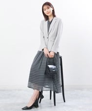 FKDFS32210 MK MICHEL KLEIN(MK ミッシェルクラン) テーラードジャケット/セットアップ対応/洗える ライトグレー
