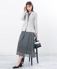 FKDFS32210 MK MICHEL KLEIN(MK ミッシェルクラン) テーラードジャケット/セットアップ対応/洗える ライトグレー