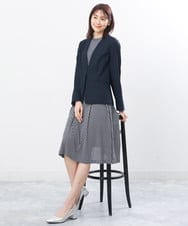FKDFS34210 MK MICHEL KLEIN(MK ミッシェルクラン) カラーレスジャケット/セットアップ対応/洗える ネイビー