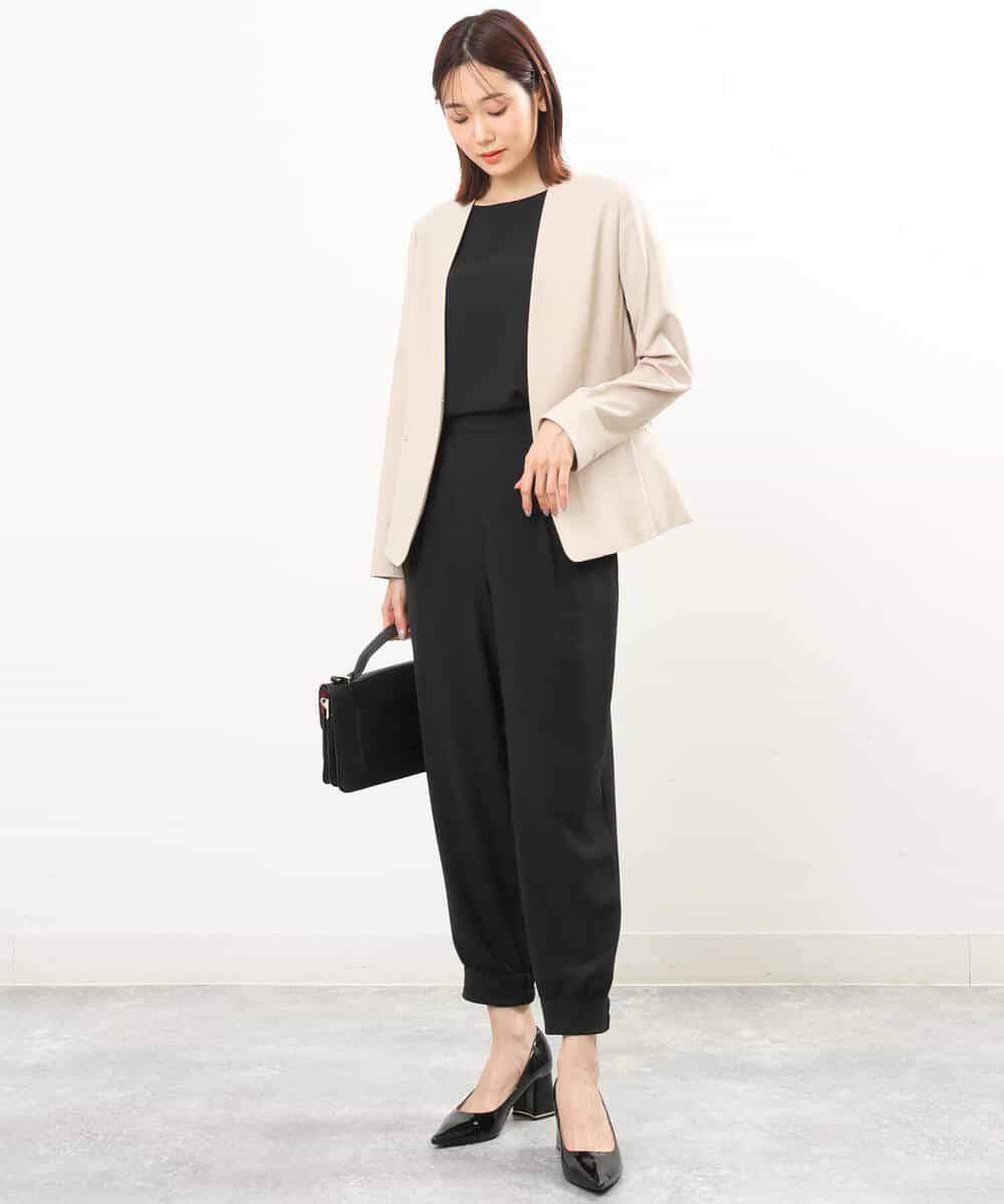 FKDFS34210 MK MICHEL KLEIN(MK ミッシェルクラン) カラーレスジャケット/セットアップ対応/洗える ネイビー