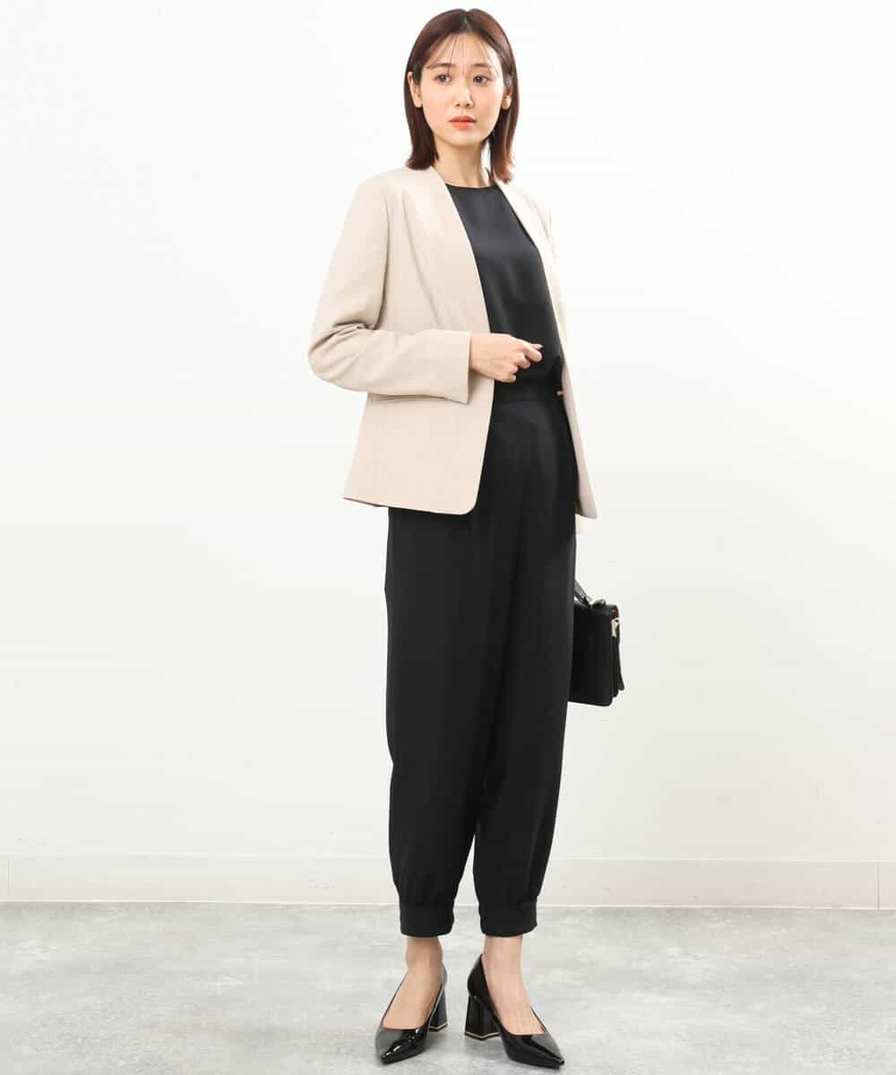 FKDFS34210 MK MICHEL KLEIN(MK ミッシェルクラン) カラーレスジャケット/セットアップ対応/洗える ネイビー