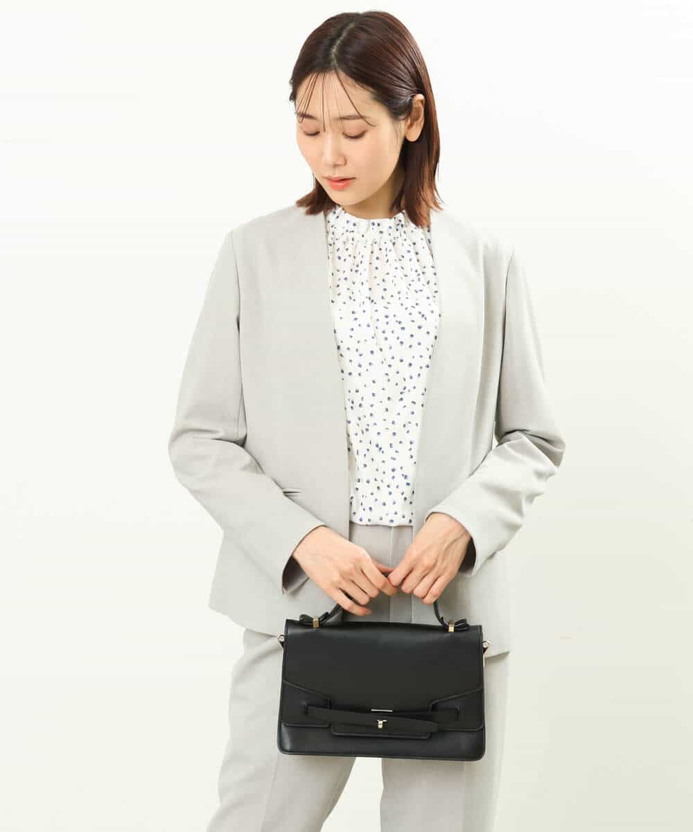 FKDFS34210 MK MICHEL KLEIN(MK ミッシェルクラン) カラーレスジャケット/セットアップ対応/洗える ネイビー