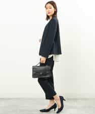 FKDFS34210 MK MICHEL KLEIN(MK ミッシェルクラン) カラーレスジャケット/セットアップ対応/洗える ネイビー